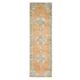 Vintage Turkish Oushak Handmade Wool Cotton Orange Runner Rug 101x339