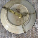 Assiette en faïence HB QUIMPER émaillée perlée dorée