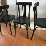 Suite of 6 old bistro chairs