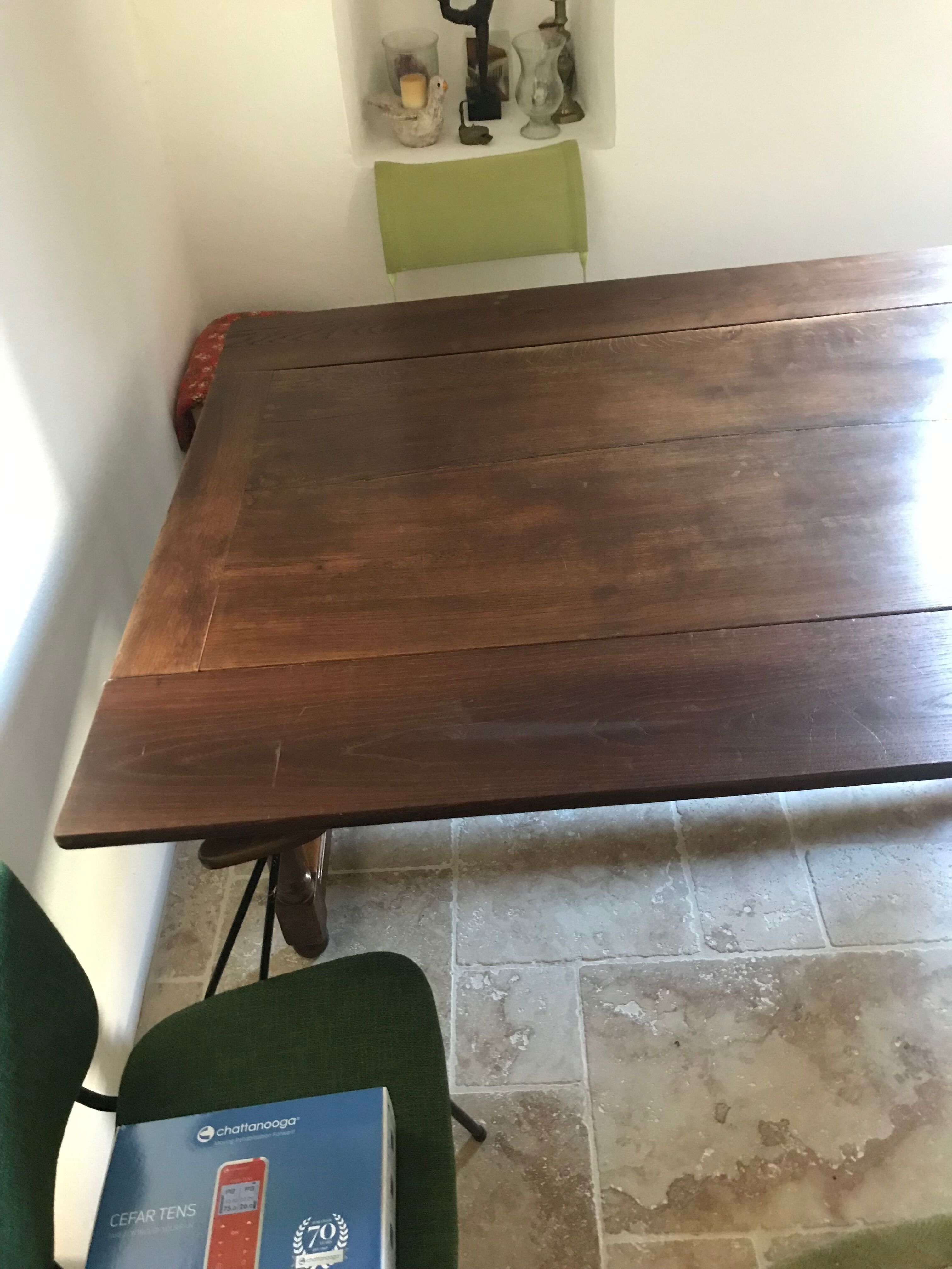 Extended farmhouse table