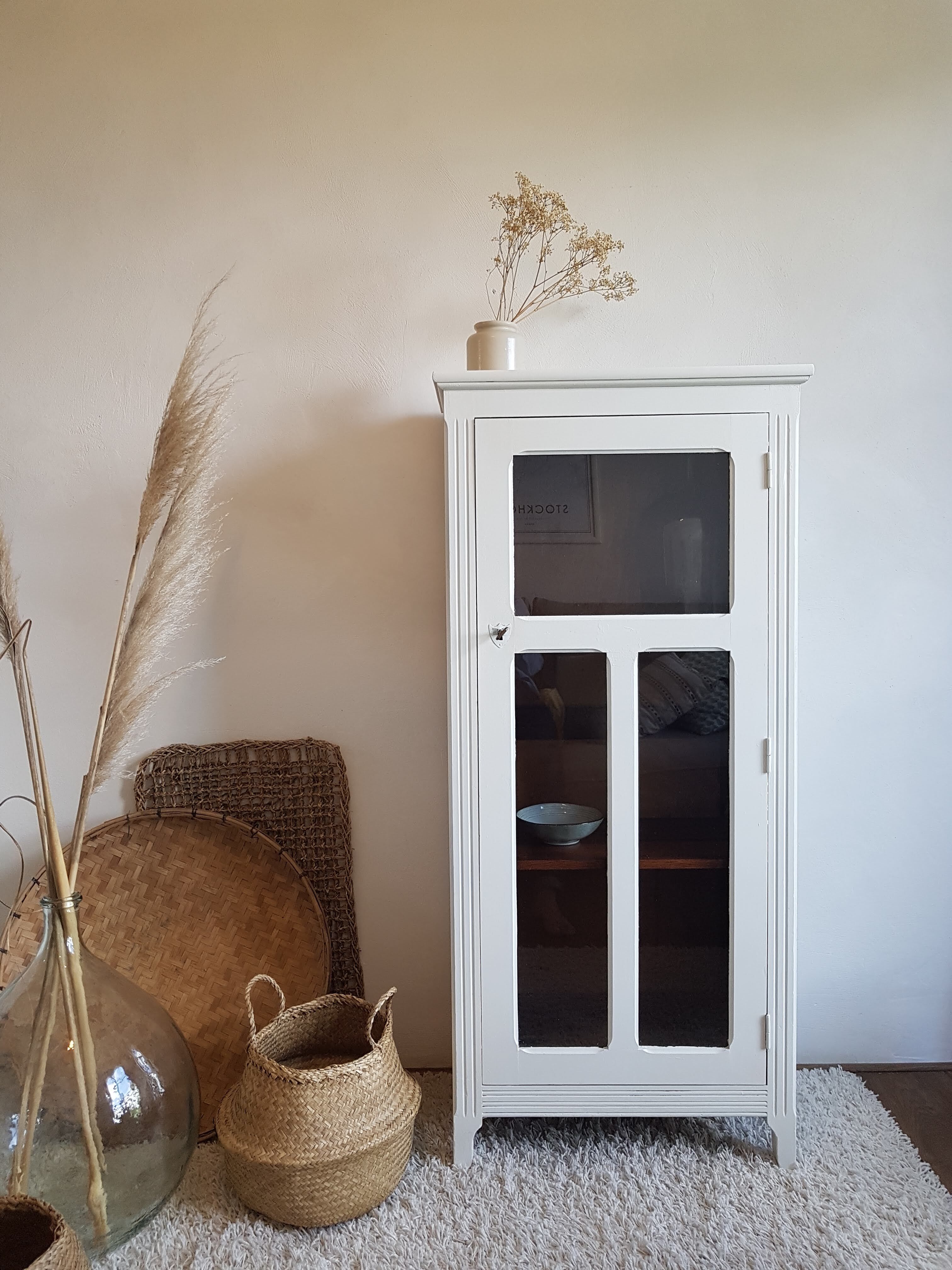 Old white parisian wardrobe