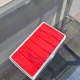 Red pearly knife holder set