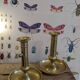 Vintage candlesticks with gilded brass pushers