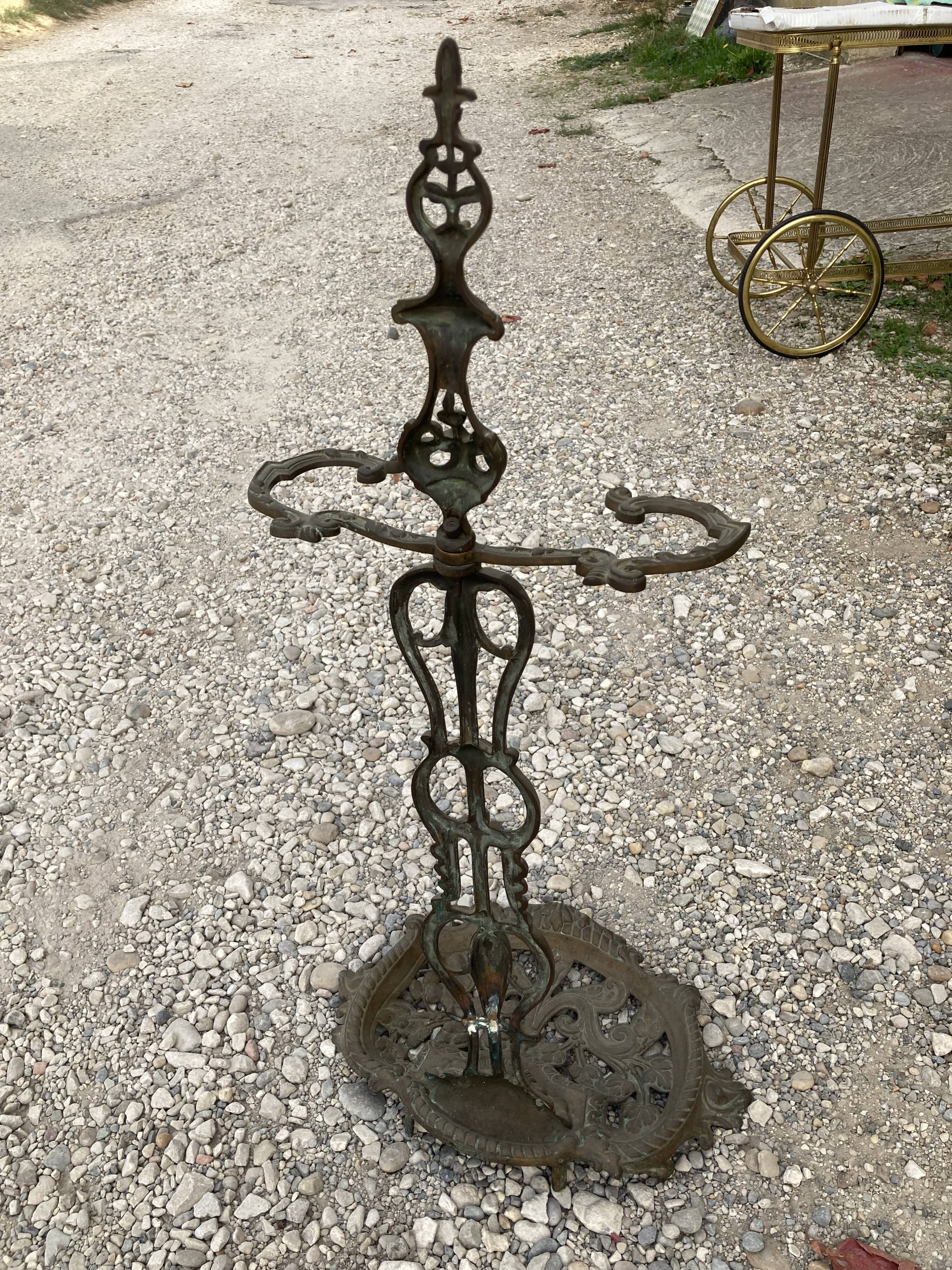 Umbrella door holder enamelled cast iron nineteenth century