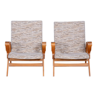 Pair Of Mid-Century Beech Armchairs, Tatra Pravenec, Czechia, 1950s