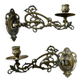 Pair of Art Nouveau wall candlesticks