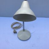 Office Aluminor metal table lamp chrome flexible arm year 70 vintage white