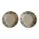 Set of 2 Terre Fer Longchamp Lutèce antique French plates