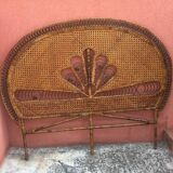 Tête de lit en rotin modèle peacock