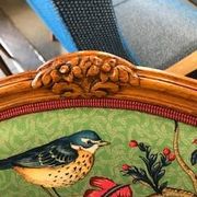 Louis XV style Bergère armchair with floral motifs