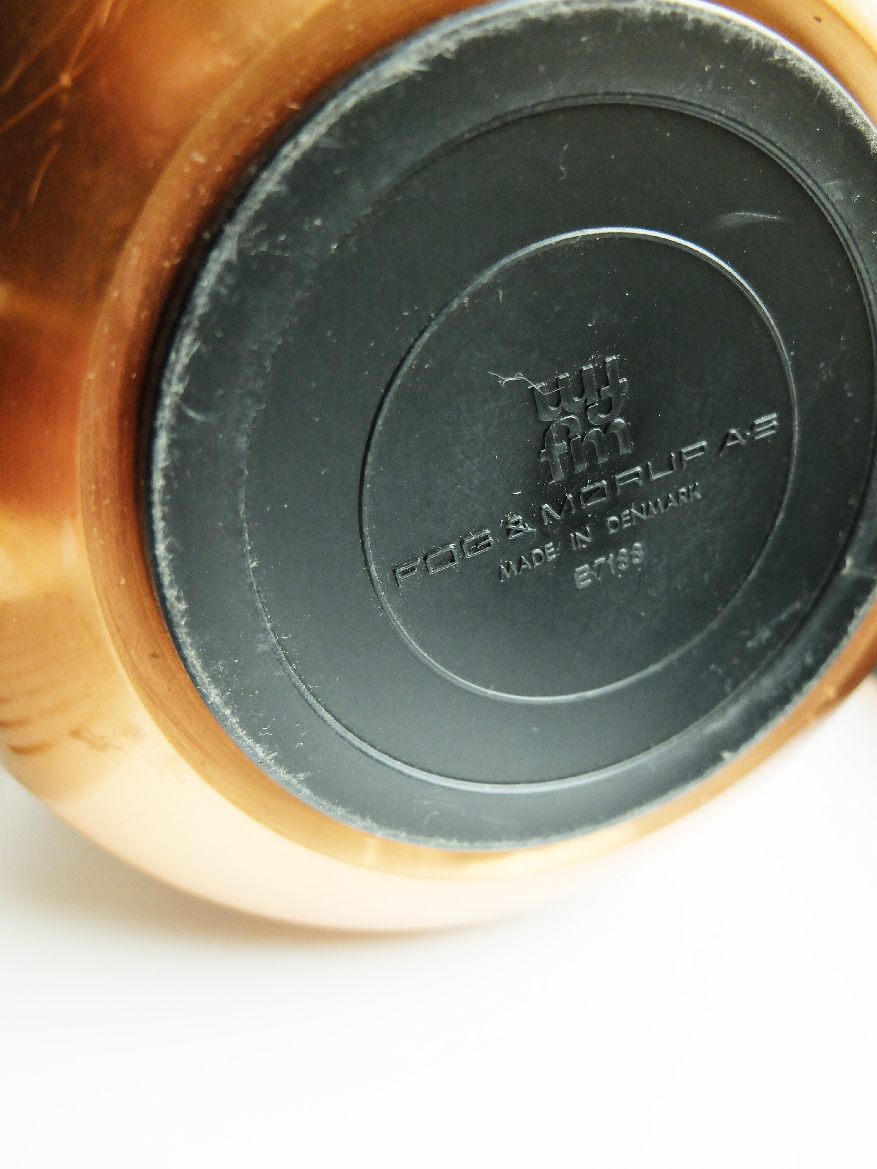 Pair of table lamps Orient copper finish Jo Hammerborg for Fog & Morup, Denmark, 1960s