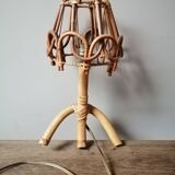 Rattan wall light