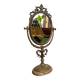 Miroir de Table Victorien Vintage en Laiton sur Base en Marbre, 1950s