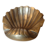 Bronze ring holder ashtray, signed, modernist vintage design shell