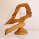 Lampe anthropomorphe en bois 1980