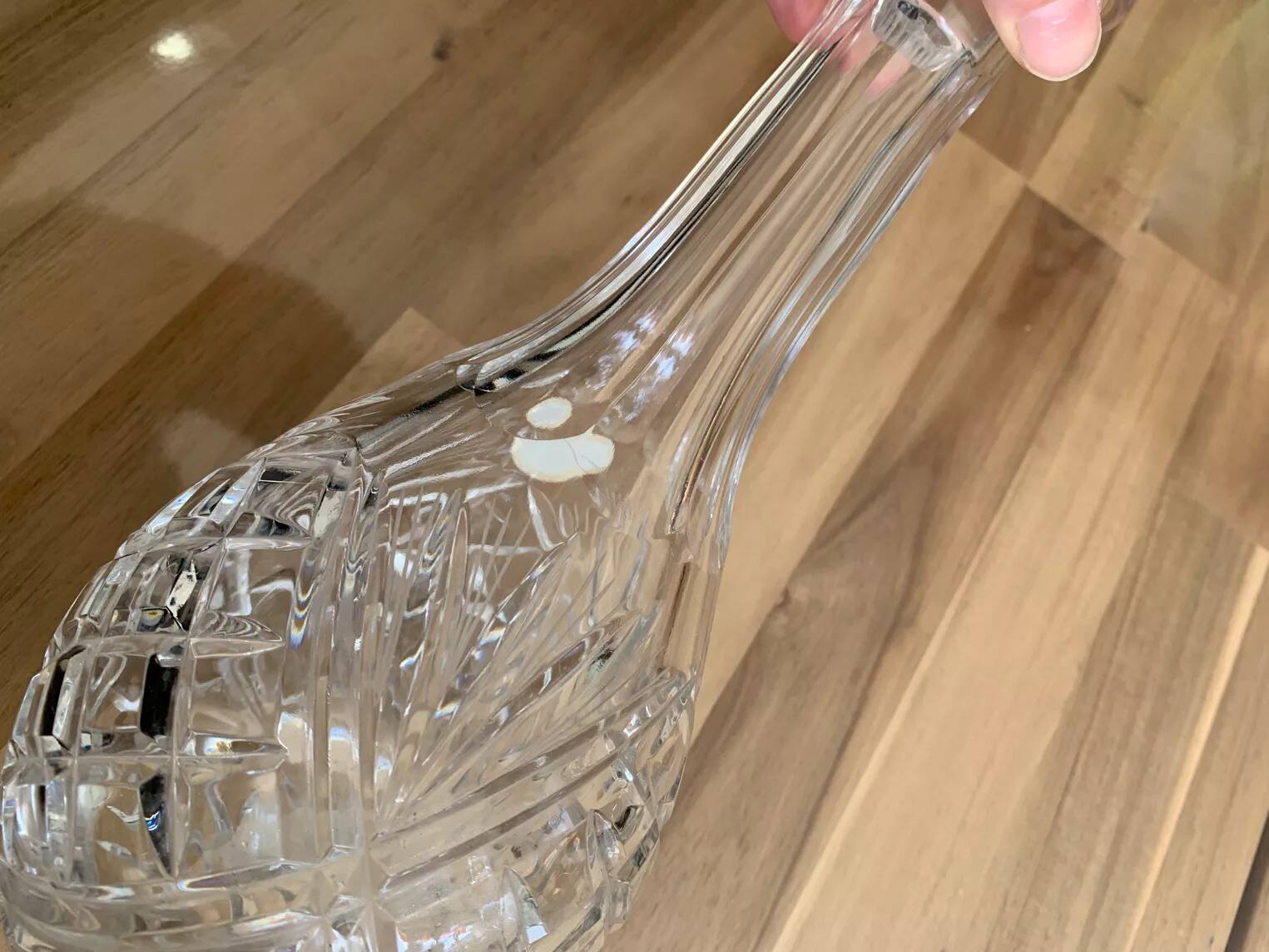 Carafe en cristal de boheme vintage