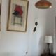 Vintage 1940s triptych barber mirror, bevelled chrome, snake imitation - 31 x