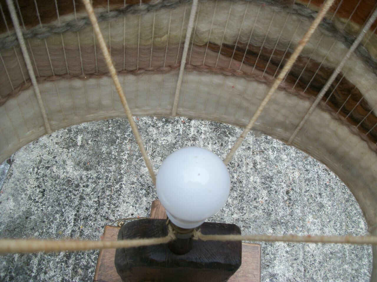 Brutalist lamp and its stool