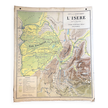 Ancienne carte Arthaud, 1930, type Vidal- France, Isère (Dauphiné)