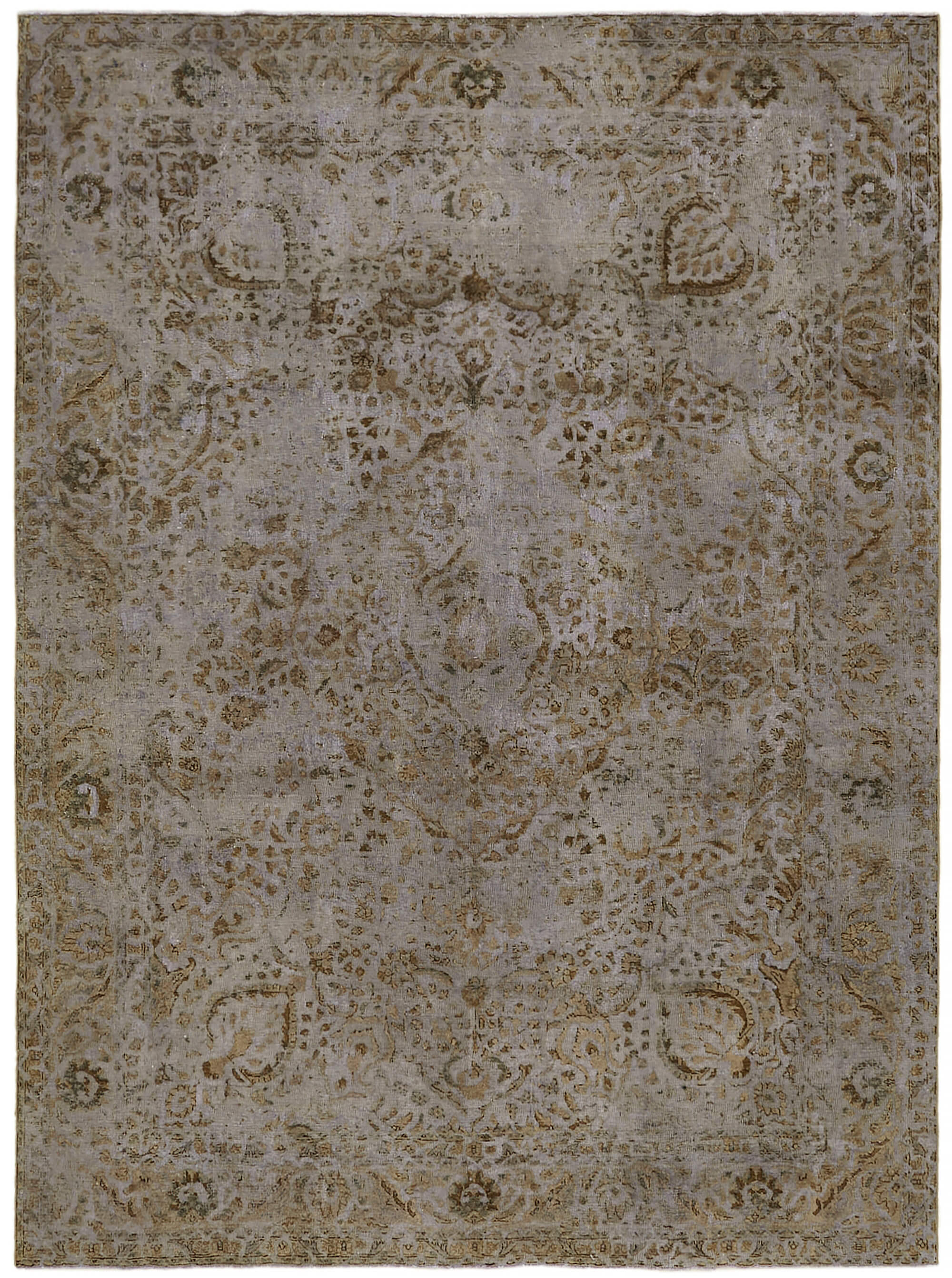 Hand-knotted persian vintage 1970s 250 cm x 333 cm purple wool carpet