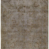 Hand-knotted persian vintage 1970s 250 cm x 333 cm purple wool carpet