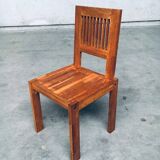 Postmodern Teak Side Chair, France, 1990s