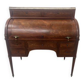 Louis XVI style mahogany cylinder desk, 19th century