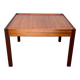 Mid-century teak and walnut side table, 1960s.