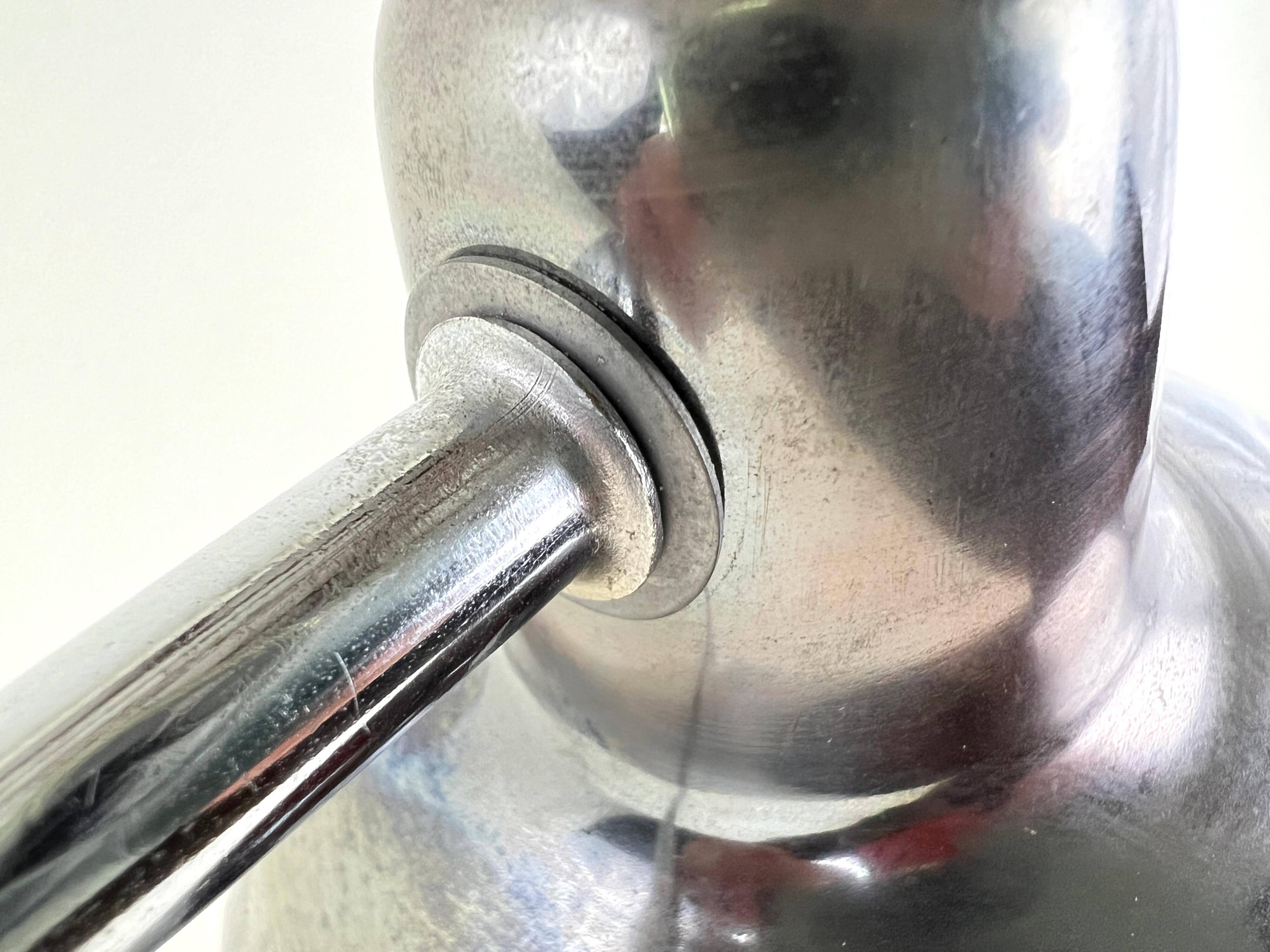 Old Table Lamp Wall Light in Aluminor Metal Vintage 50s/60s