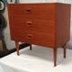Small Scandinavian teak chest of drawers or bedside table from the 60s