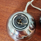 Chrome metal Eyeball lamp, Goffredo Reggiani, 1970