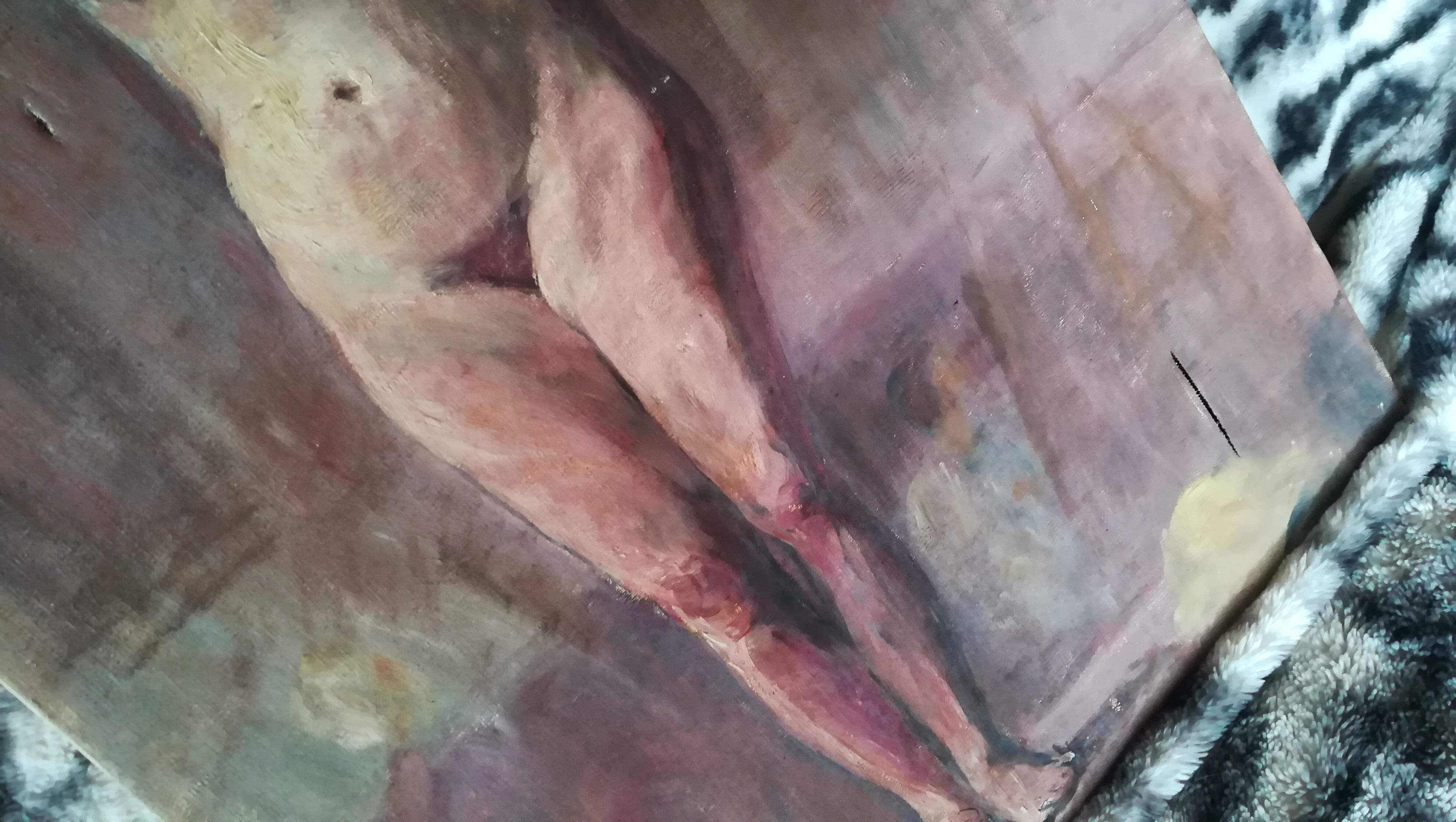 Oil on canvas / nude 1900-20