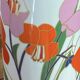 Cylindrical porcelain vase, floral decoration, Wolf Bauer Rosenthal