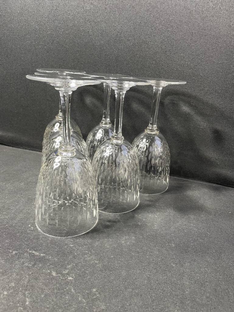 6 baccarat water glasses paris service