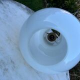 Vintage 1970s opaline glass pendant light