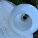 Vintage 1970s opaline glass pendant light
