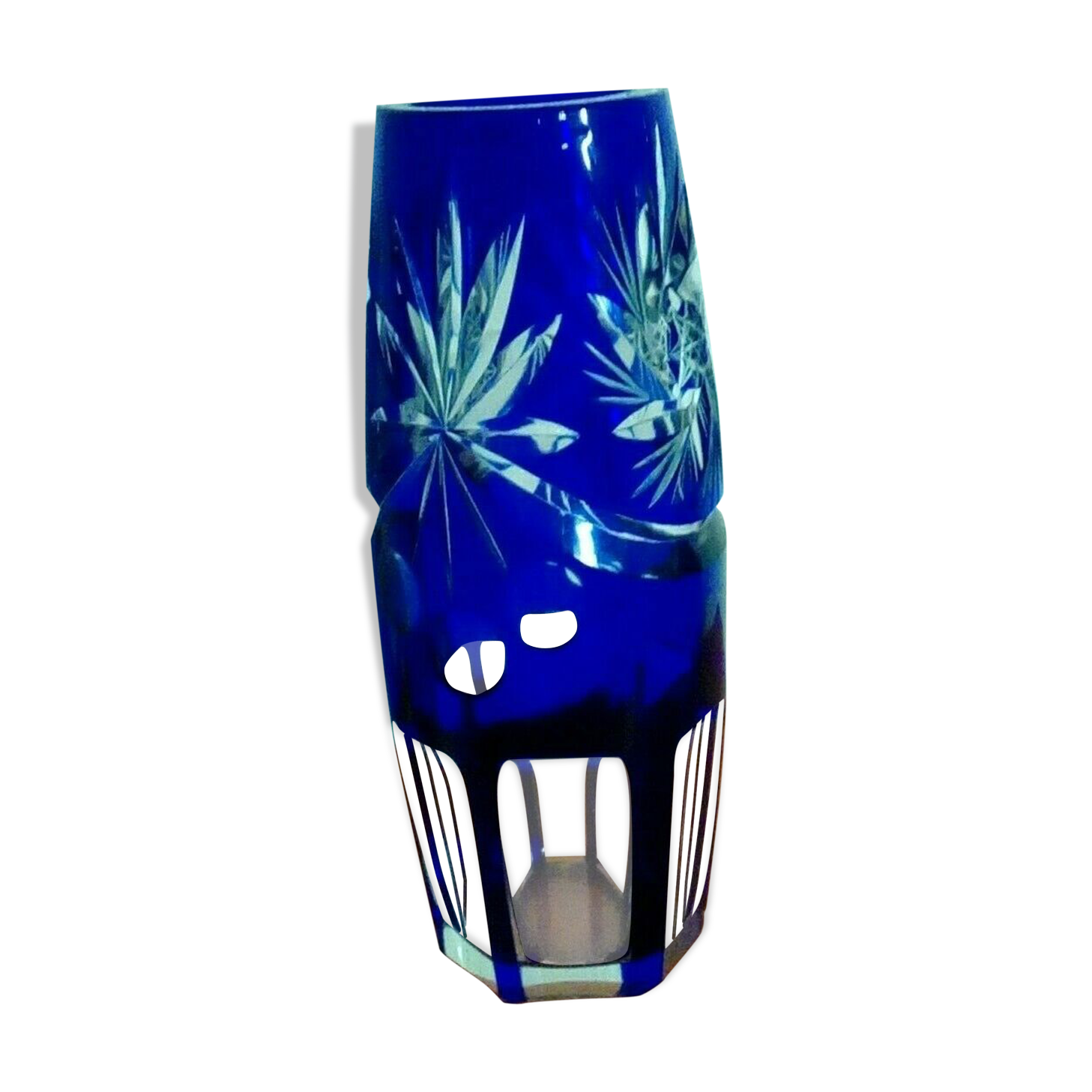 Crystal vase of boheme glass size