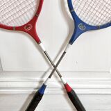Vintage wooden badminton rackets