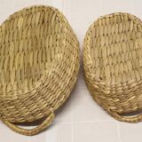 2 woven breaders with banana or palm leaves