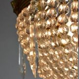 Lustre en bronze et pampilles Louis XVI