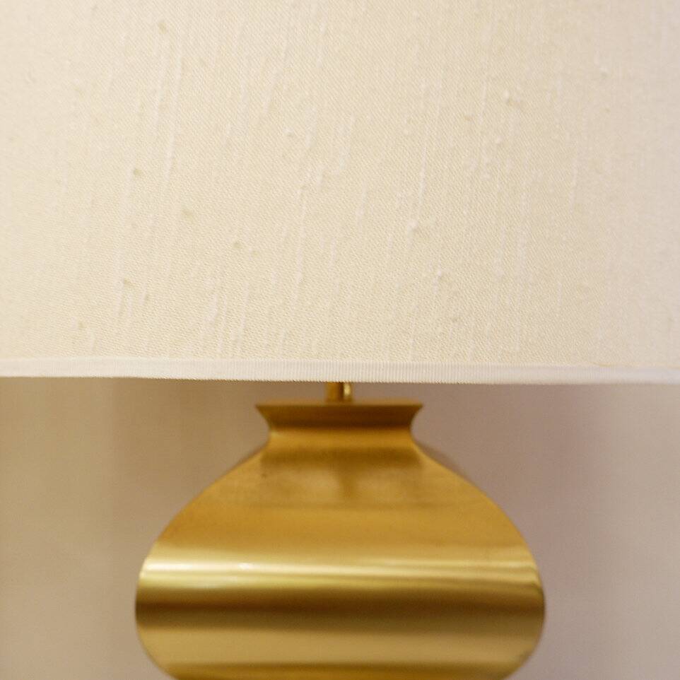 2 brass lamps, circa 1970