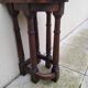 Vintage 80s side table or sofa end table in solid oak