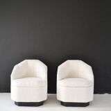 Pair of armchairs hexagonal shape year 70