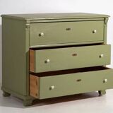 Antique olive green chest of drawers (circa 1920) #55