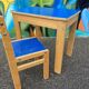 Bureau et siège enfant vintage 1980