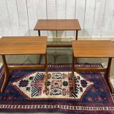 Set of 3 teak nesting tables from the 70s