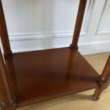 Nightstand, vintage side table with a drawer and a low shelf in solid wood