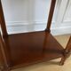 Nightstand, vintage side table with a drawer and a low shelf in solid wood