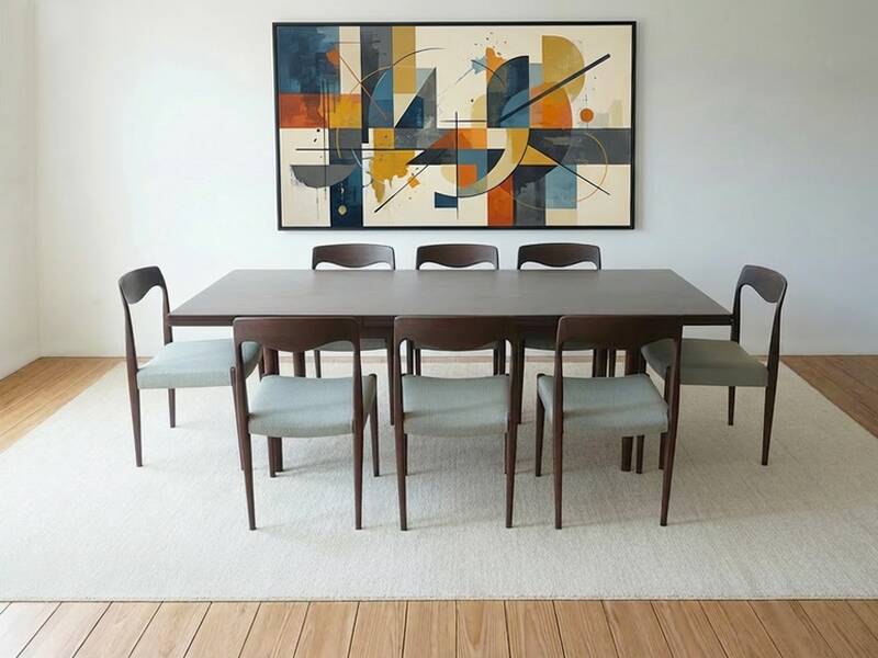 8 renovated vintage 1960s Scandinavian rosewood chairs