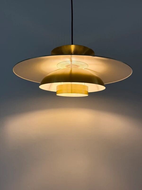 Vintage Danish gold pendant - Louis Poulsen style - Danish design lamp